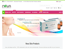 Tablet Screenshot of novaskinproducts.com